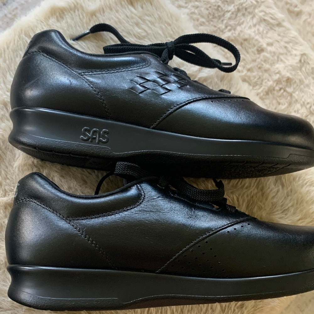 SAS Womens Black Lace-Up free time shoes - Picture 5 of 13